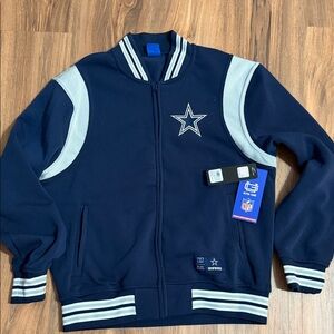 NFL Cowboys Dark Blue and gray Varsity Jacket